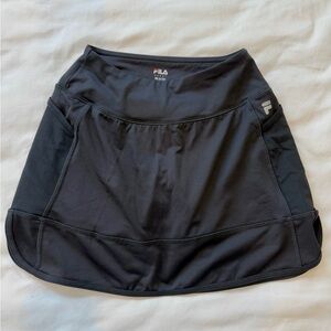 Fila Sport Black Back Spin Skirt Skort Built in Shorts